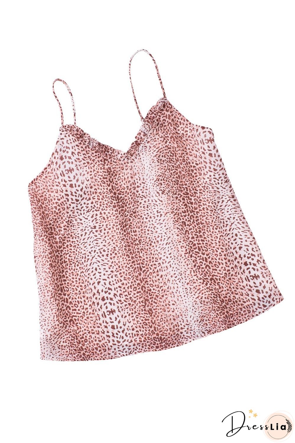 Pink Leopard Print Sexy Shift Tank Top