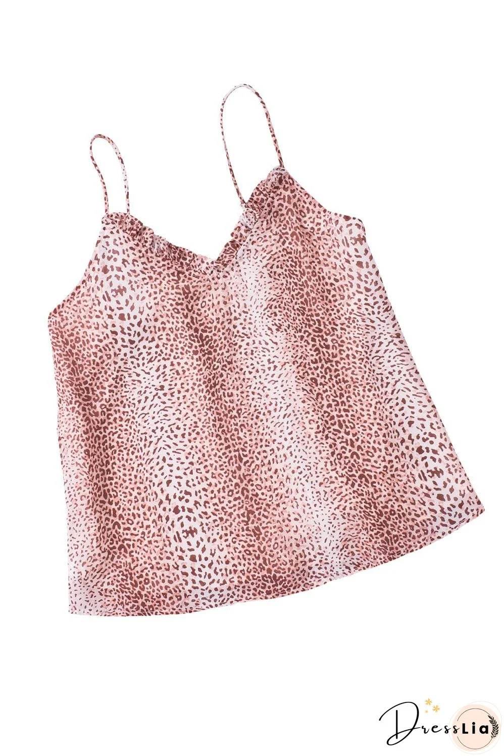 Pink Leopard Print Sexy Shift Tank Top