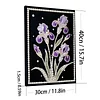 DIY Pearl Painting Iris with Frame for Home Wall Decor(30x40cm)