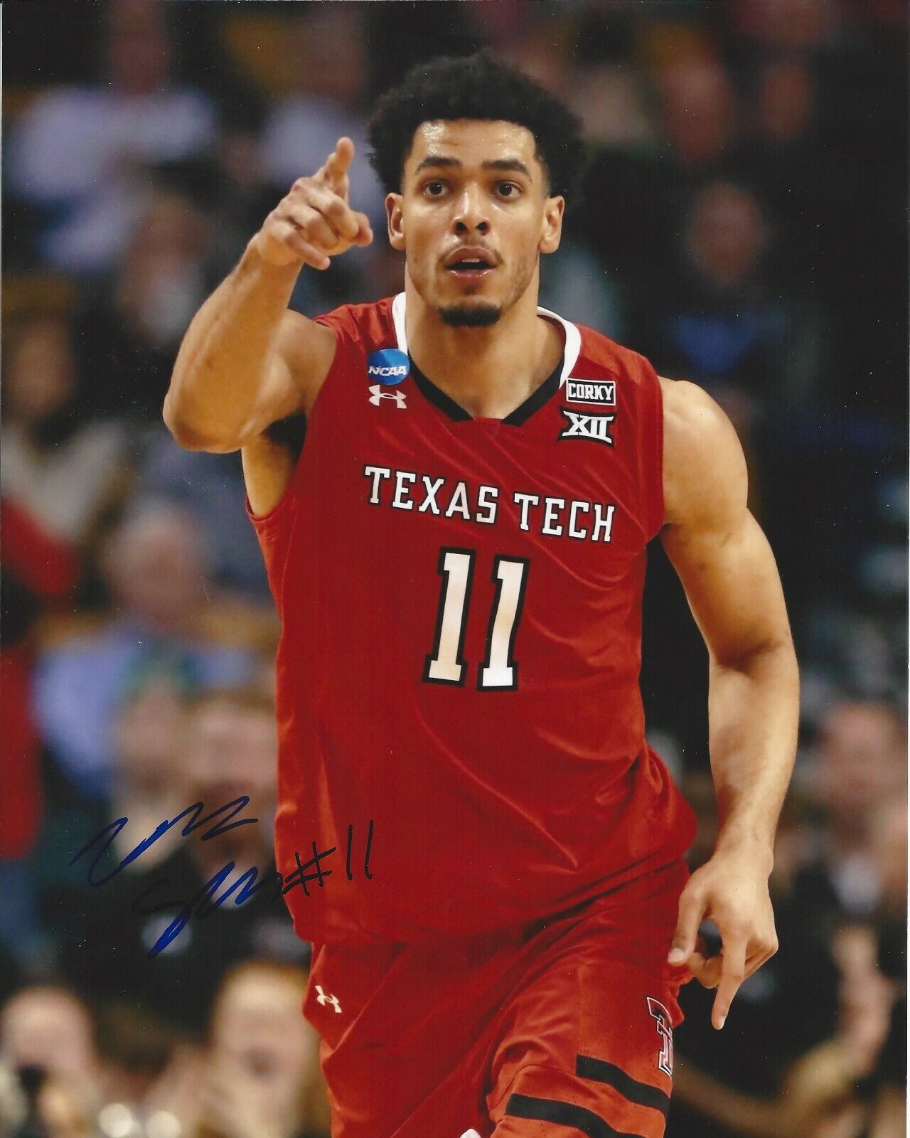 Zach Smith Autographed 8x10 Texas Tech BasketballA538