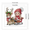 Elk Sled Girl-14CT Stamped Cross Stitch 31*31cm/12.2*12.2in