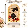 DIY Diamond Art LED Night Light &ndash; Light-Up Table Decor, Double-Sided Printed DIY Crystal Pearl Painting Decoration for Holiday & Gifts(Cat)