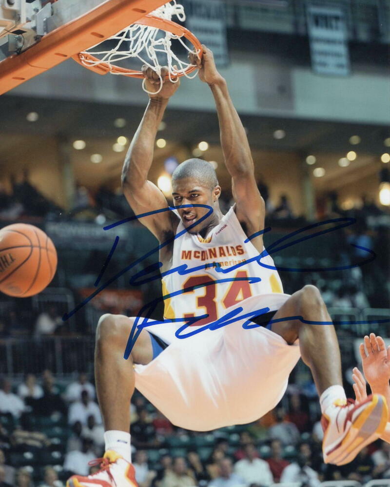 DERRICK FAVORS SIGNED AUTOGRAPH 8X10 Photo Poster painting - UTAH JAZZ STAR, RARE FULL SIGNATURE