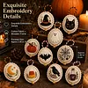 Halloween Embroidery Ornament Kit &ndash; DIY Hanging Ornaments with Jingle Bells (Set of 12,Beginner-Friendly) tapestrymarket