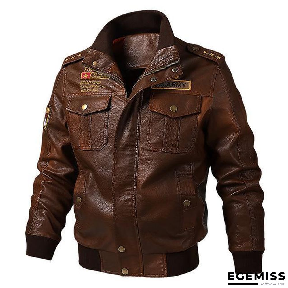 Faux Leather Jacket Men Windproof Outwear Military Army Pilot Bomber PU Leather Jacket Coat 6XL | EGEMISS