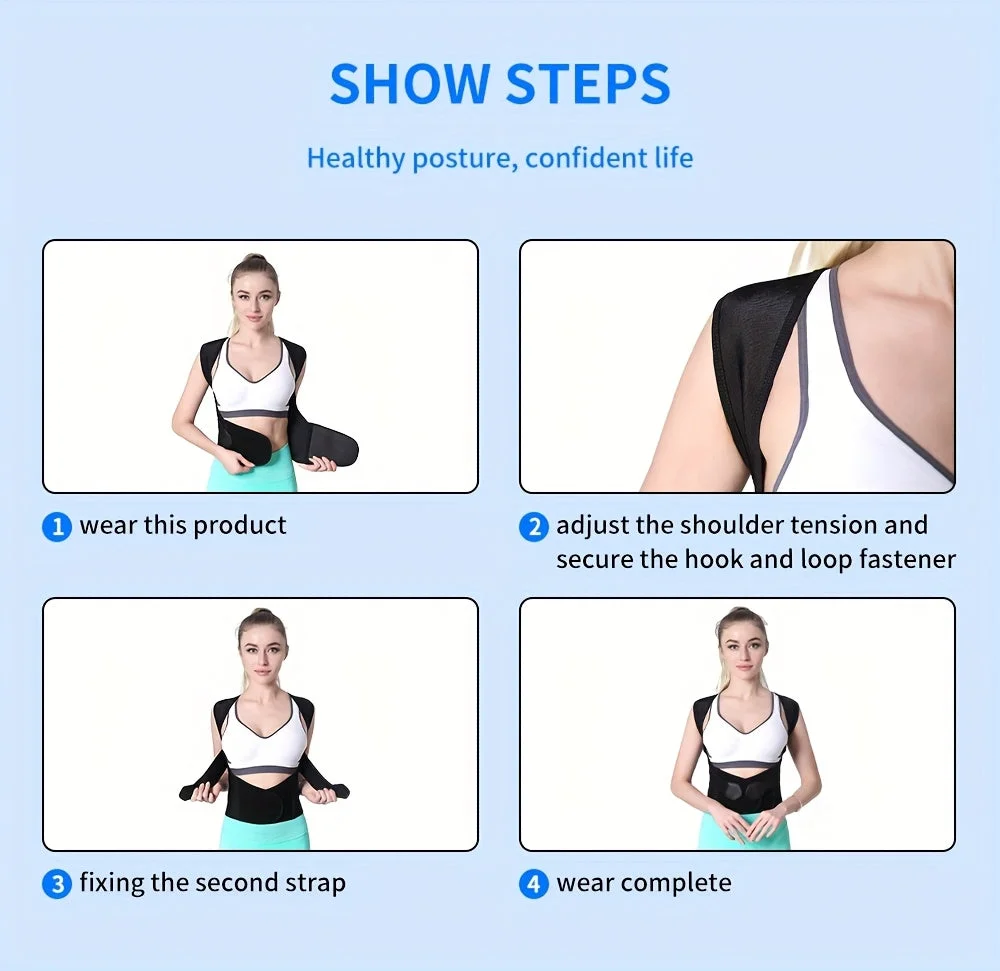 Posturo | Adjustable Back and Shoulder Posture Corrector (Unisex)