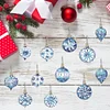12Pcs DIY Diamond Painting Snowflakes Double Sided Keychain