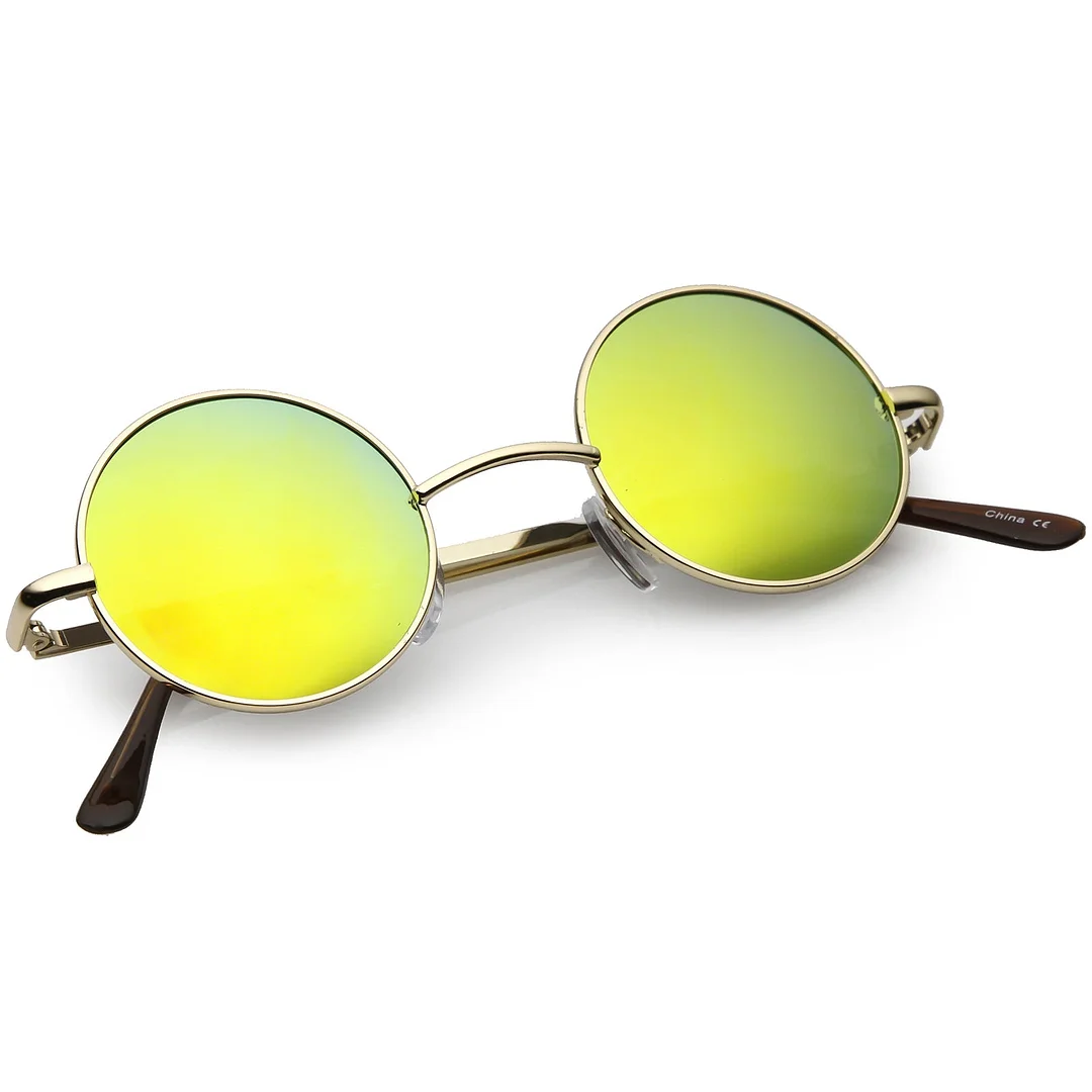 Lennon Style Small Round Color Mirrored Lens Circle glasses