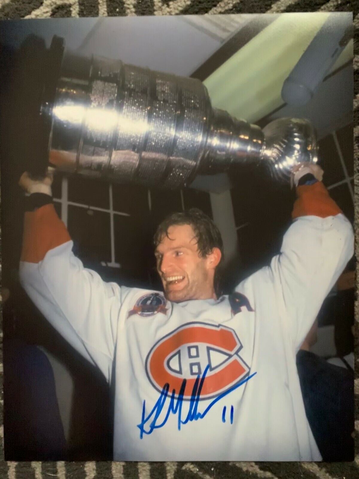 Montreal Canadiens Kirk Muller Stanley Cup Signed Autographed 11x14 Photo Poster painting COA #3