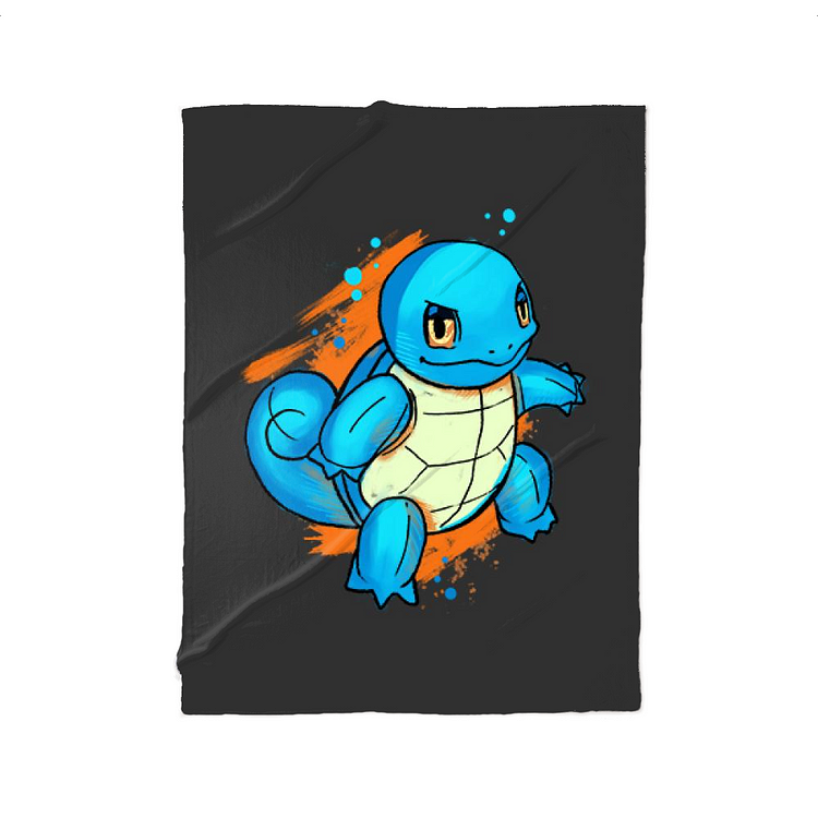 Tiny Turtle Pokemon Squirtle Pokemon Fleece Blanket