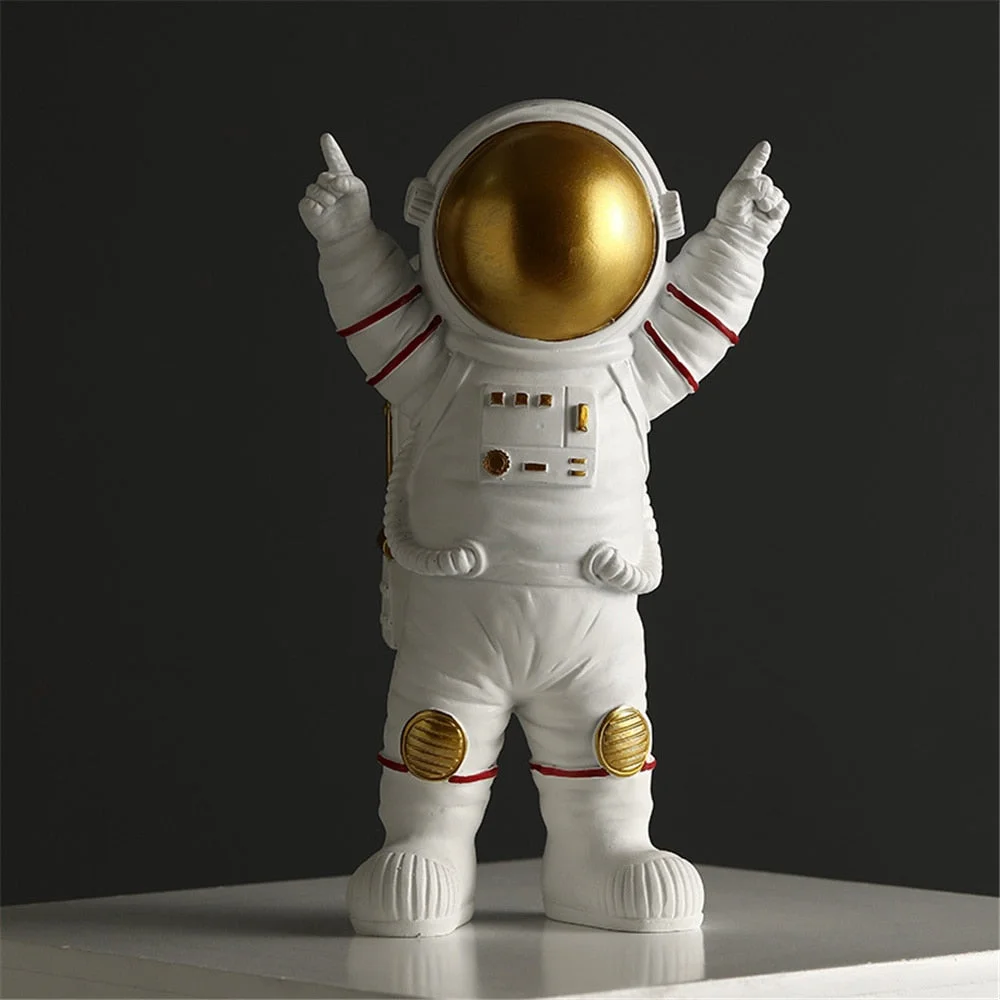 TANGCHAO Home Decor Resin Astronaut Figurines Sculpture Decorative Spaceman With Moon Model Ornament Home Decorations Statue