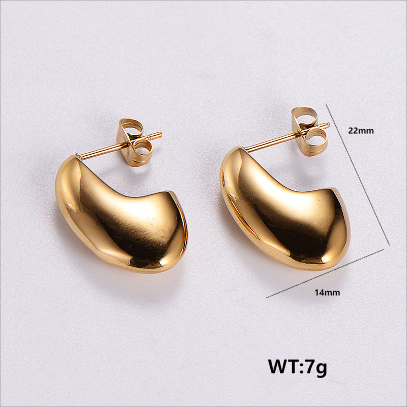 Aml Casting Three-Dimensional Women'S Exquisite Earrings 304 Stainless Steel Direct Sales Collection5