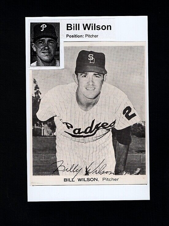 1966-PCL-BILL WILSON-SAN DIEGO PADRES AUTOGRAPHED PROGRAM Photo Poster painting-(d.1993)