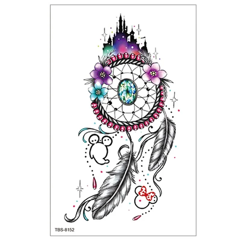 Fake temporary tattoo stickers Violet flowers rose arm shoulder tattoo Sticker Chest waterproof lady women big on body leg men