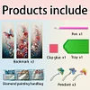 3Pcs DIY Flowers Butterfly Special Shape Diamond Painting Bookmark