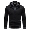 Men's Stylish Casual Contrast Hooded Jacket