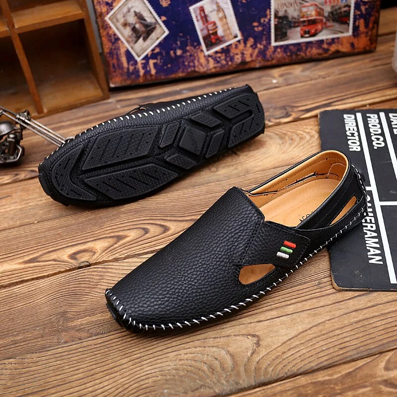 Nine o'clock New Arrivals Men Quality Loafers British Style Breathable Casual Driving Shoes Handmade Slip-on Anti-skid Footwear