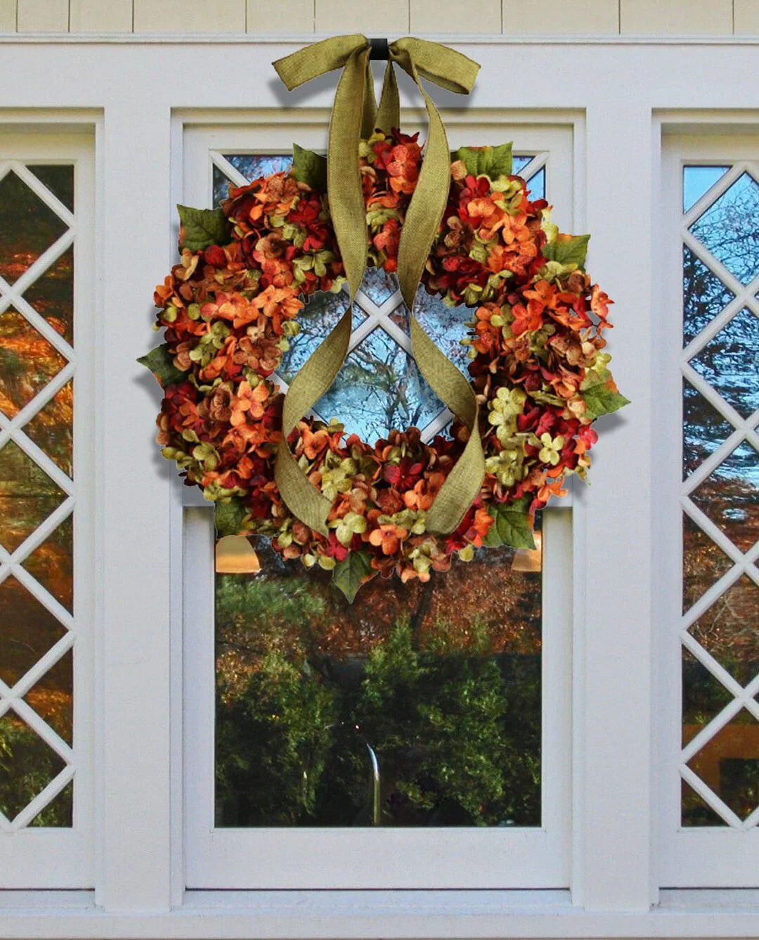 Fall Hydrangea Wreath - Rustic Home Decor
