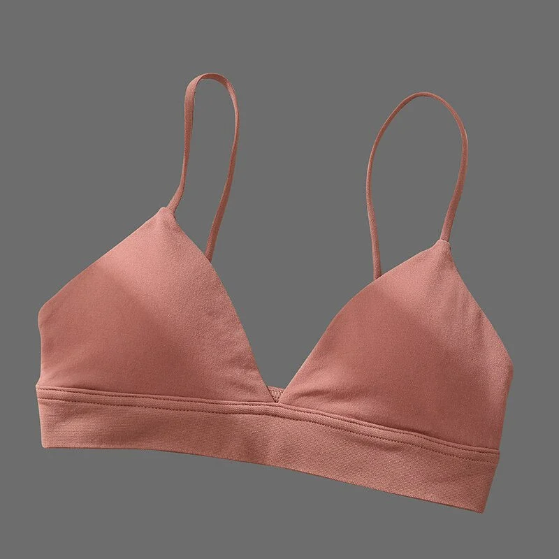 Women Wirefree Tank Top Intimates Sexy Crop Top Lingerie Seamless Push Up Brassiere Padded Female Backless Camisole for Girls