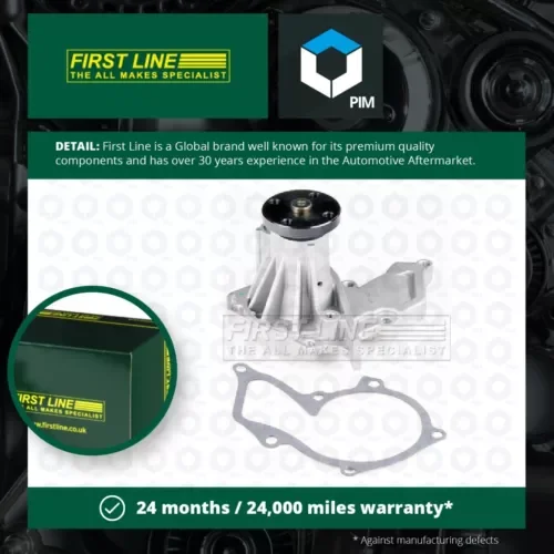 Dronehint Water Pump fits FORD FIESTA Mk4, Mk5 1.25 1.4 1.6 95 to 05 Coolant Firstline New Parts