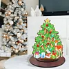 Wooden Desktop Diamond Art Kits Xmas Tree Diamond Painting Desktop Ornaments Kit