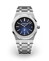 Silver 904L Steel Smoked Blue Dial - Watch - 39mm