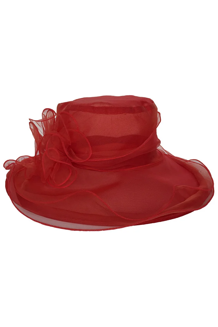 Fashion Flower Organza Round Top Fisherman Hat 2024 - Xpluswear
