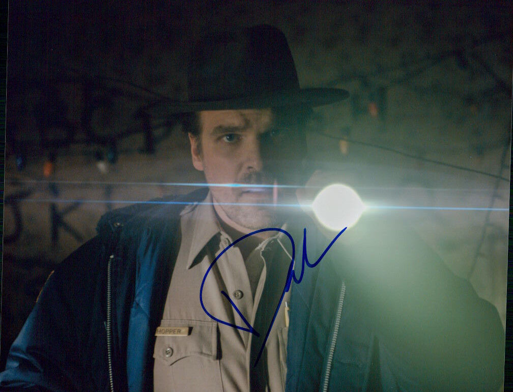 David Harbour (Stranger Things) signed authentic 8x10 Photo Poster painting COA