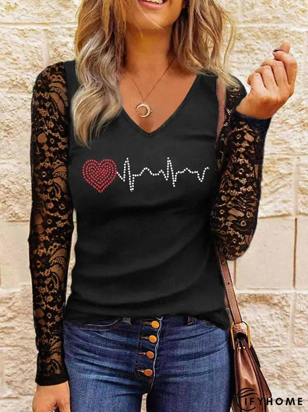 Casual Heart/Cordate T-Shirt | IFYHOME