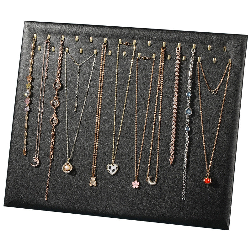 Nordic Style Solid Color Velvet Patchwork Jewelry Rack