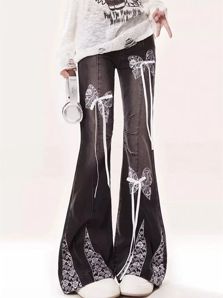 Black Gothic Flare Denim Pant