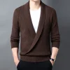 Men's Lapel Knitted Cardigan
