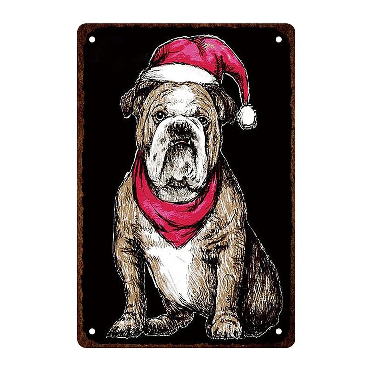 Chien - Enseigne Vintage Métallique/Enseignes en bois - 20*30cm/30*40cm