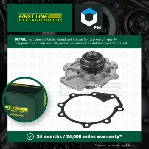 Water Pump fits JAGUAR X TYPE X400 2.5 01 to 08 XB(AJ-V6) Coolant Firstline New Parts