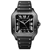 Cartier Santos Large WSSA0039 Black ADLC Steel Rubber strap 40mm Super Clone