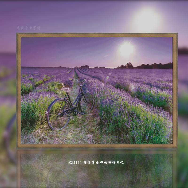 [ZZ1111-Travel Diary of Lavender Flower Field]  Painting Fairy Cross Stitch
