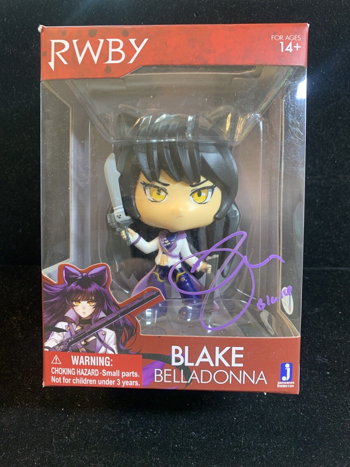 Arryn Zech signed RWBY Jazwares Figure Blake Belladonna Beckett D4