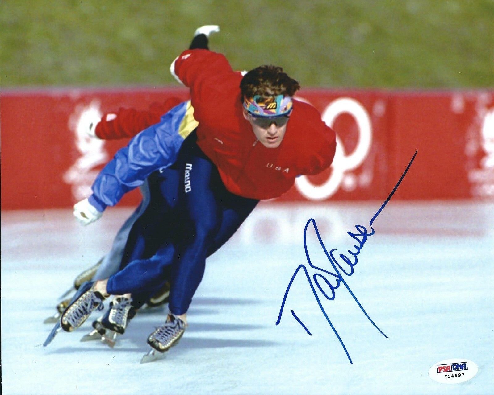 Dan Johnson Signed Olympic Ice Skating 8x10 Photo Poster painting PSA I54993