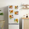 6 St&uuml;ck Acryl Sonnenblume Schmetterling - 5d DIY Handwerk Aufkleber Magnet