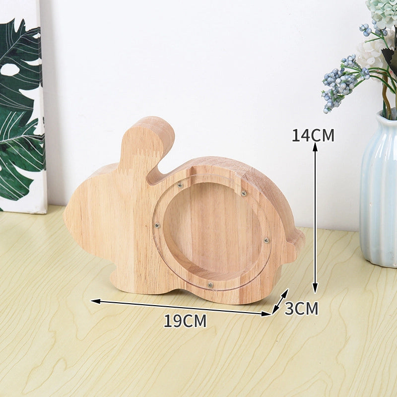 Piggy Bank Animal Wood Toys