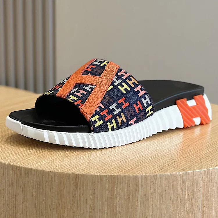 Gentleman's Genuine Leather Thick-Soled Slip-On Fashion Outdoor Non-Slip Beach Sandals European Trendy Style vocosi VOCOSI