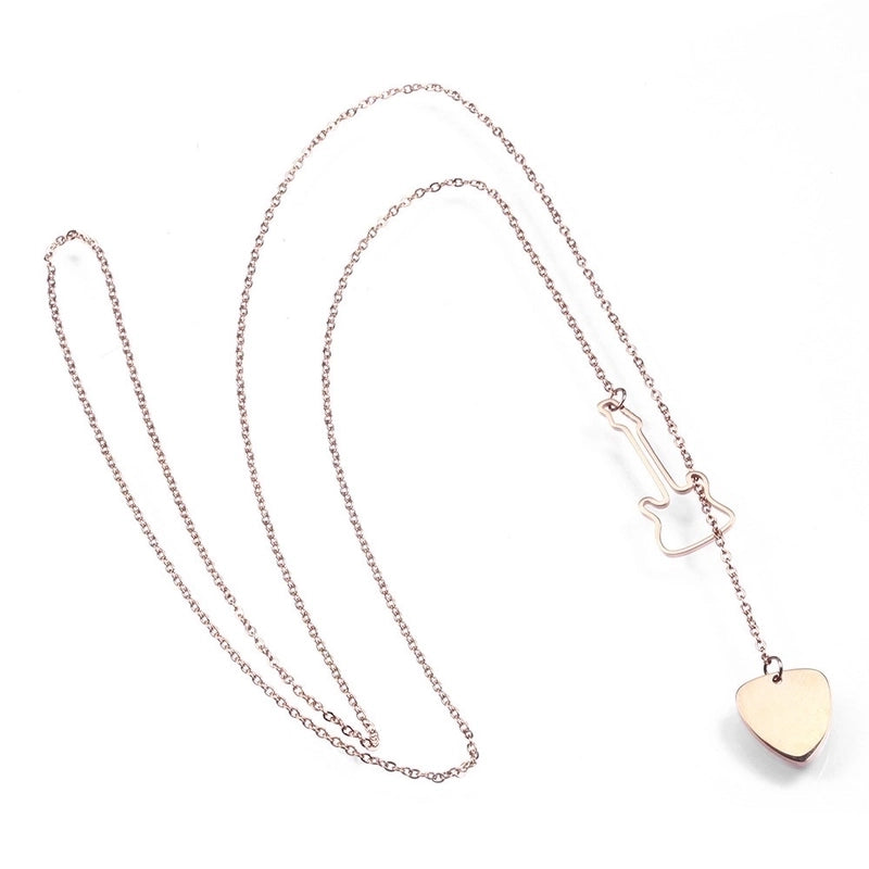 304 Stainless Steel 18K Gold Plated IG Style Classic Style Commute Plating Animal Heart Shape Feather Pendant Necklace