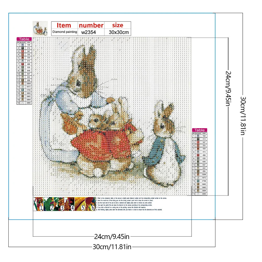 Diamond Painting - Full Round Drill - Peter Rabbit(Canvas|30*30cm)