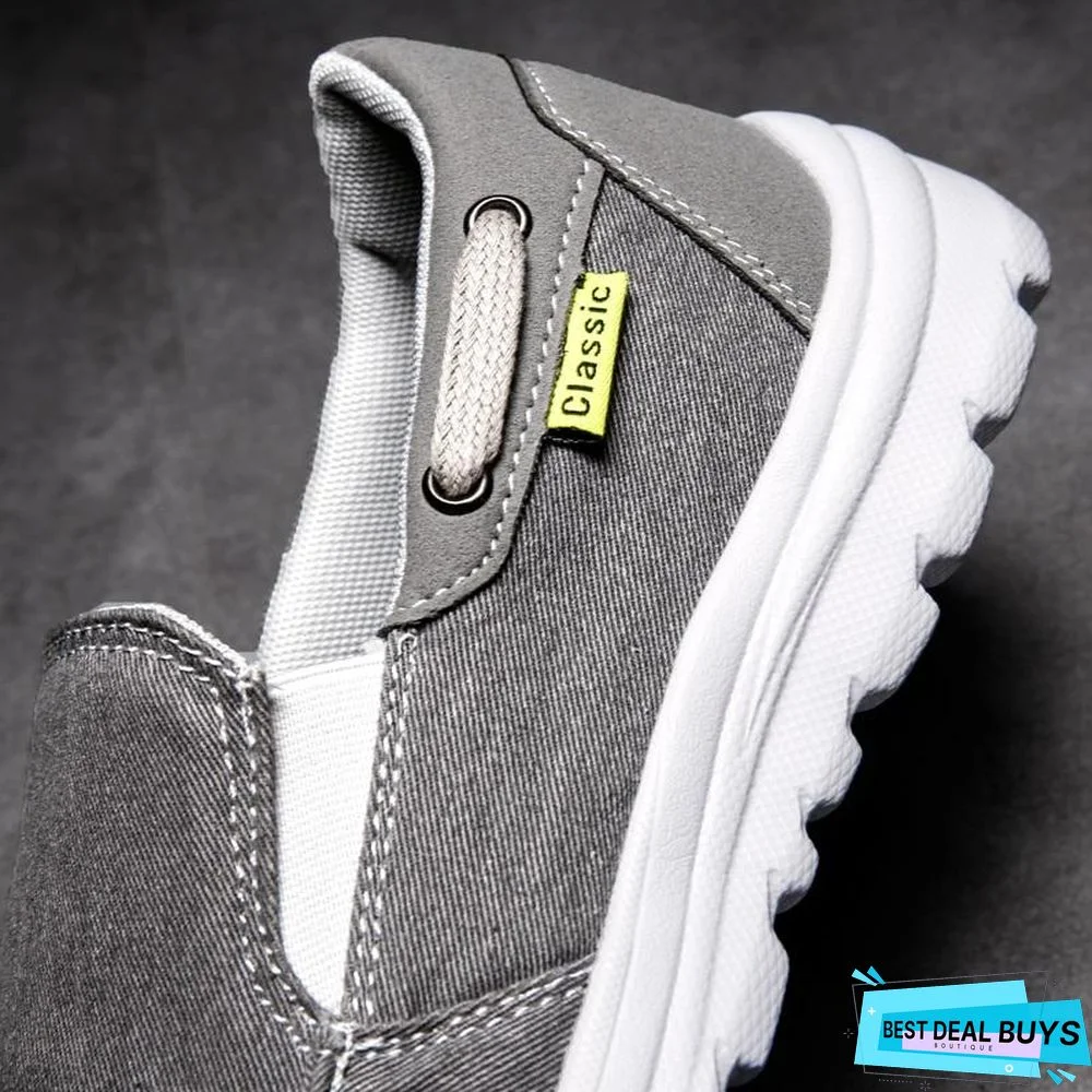 Men Canvas Casual Breathable Footwear Plus Size Flat Shoes