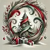 Xmas Tree-Full Embroidery 3 Strands 11CT Stamped Cross Stitch-40*40CM
