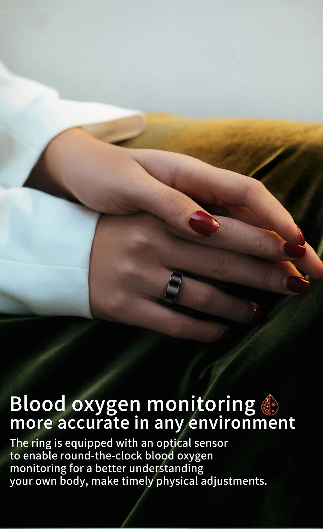 New Smart Ring Heart Rate Blood Oxygen Sleep Monitoring Tracking Ring