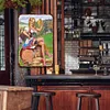 Pin Up Girl et bi&egrave;re - Panneaux en &eacute;tain m&eacute;tallique(20*30cm/30*40cm)