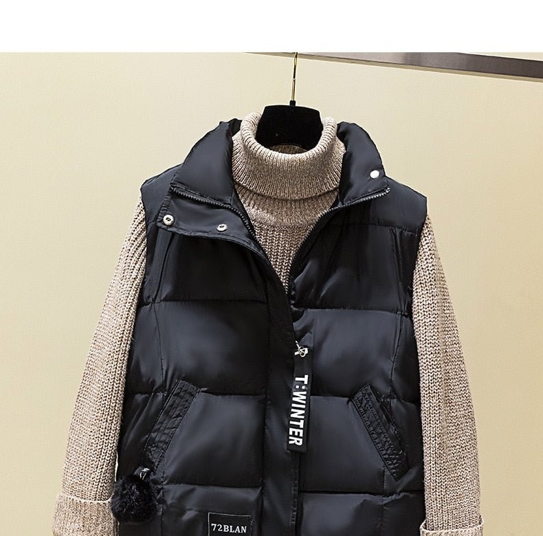 Vest Women Sleeveless Jacket Fall Short Coat Women Waistcoat Female Body Warmer Ladies White Vest Witner Chalecos Para Mujer