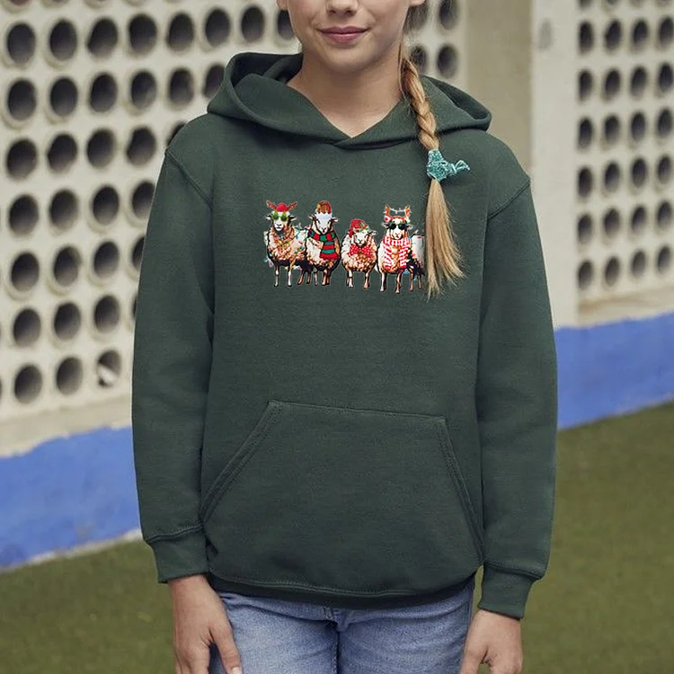 Sheep Lover Animals Holiday Christmas Sweatshirt For Kids Youth