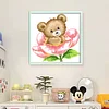 Bead Embroidery - Partial Printed 9CT Bear(25x24 CM)
